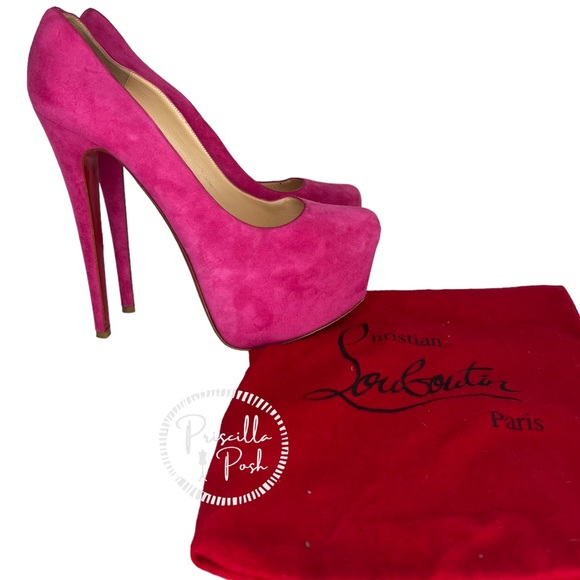 Christian Louboutin Daffodile 160mm Pumps Hot Pink Fuschia Heels Platform - Picture 2 of 16